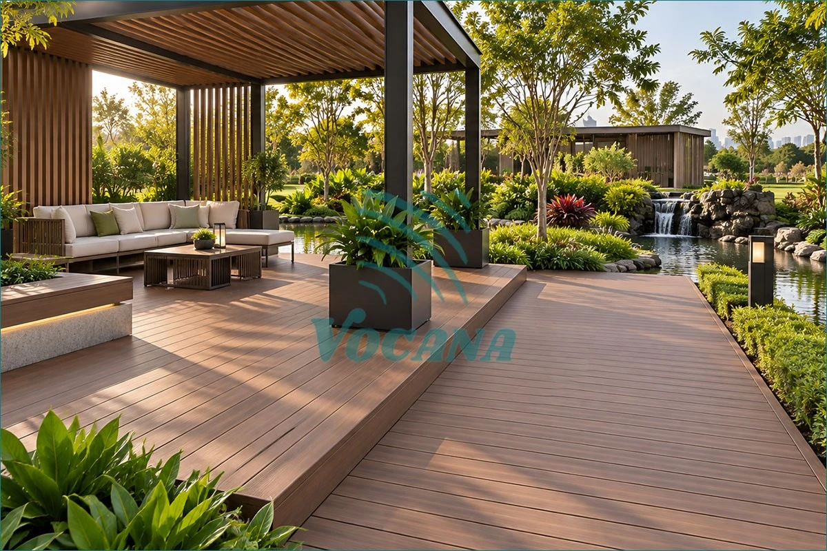 Garden rest areas wpc decking Garden rest areas wpc decking