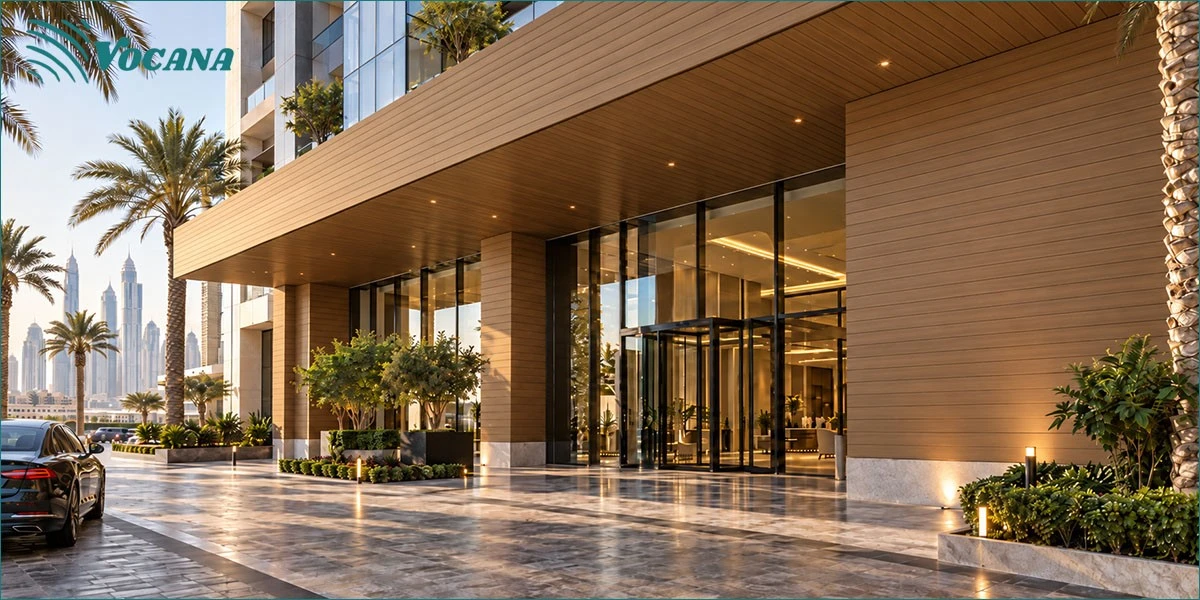 UAE HOTEL WPC Facade Cladding UAE HOTEL WPC Facade Cladding