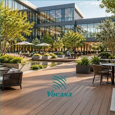 WPC Deck For Office Campus Courtyards | Vocana
