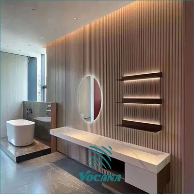 Waterproof WPC Wall Panels for UAE Hotel Bathroom Shower Room
