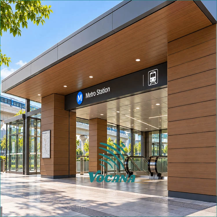WPC Cladding For Metro Station Entrances | Vocana