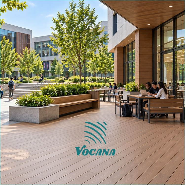 WPC Decking For University Campus Courtyards | Vocana