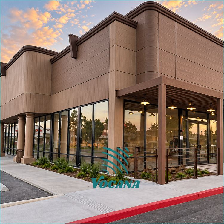 WPC Facade Cladding UAE for Hotels & Podiums | Vocana