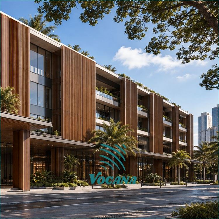 WPC Grille For Parking Garage Facades | Vocana factory