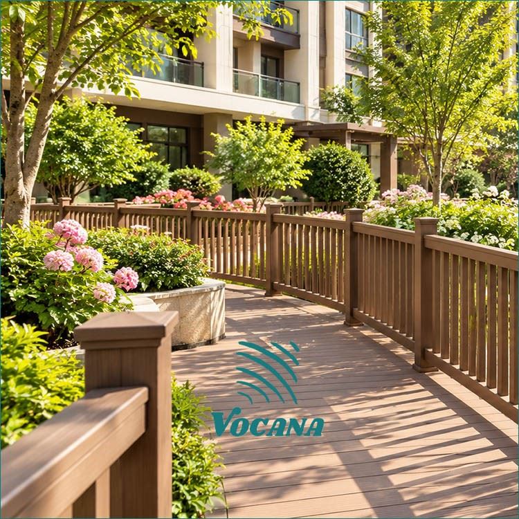 WPC Railing For Senior Living Garden Paths | Vocana factory