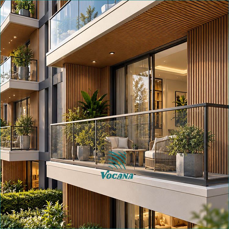 WPC Wall Covering For Apartment Balcony Renovation | Vocana